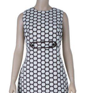 Tory Burch Brown Polka-Dot Sheath Dress  SZ 6